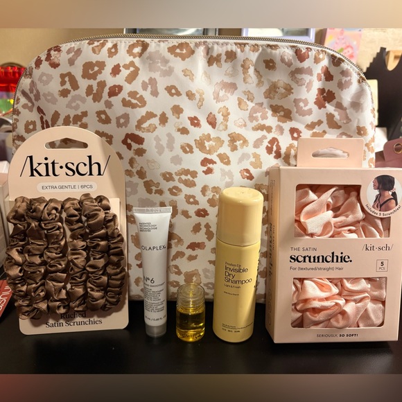 Sonia Kashuk Handbags - Sonia Kasuk•kit·sch Leopard Print Cosmetic Bag with Hair Care Set